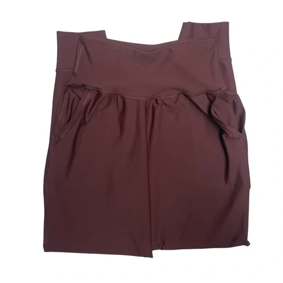 Old Navy Active Powersoft Leggings Joggers Size Small Maroon - Picture 7 of 13